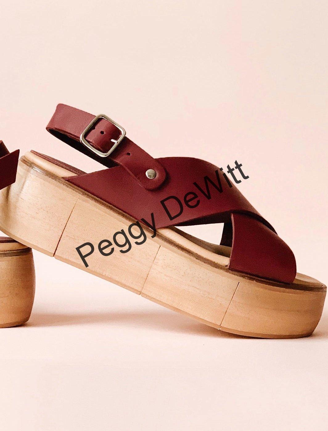 Leather platform sandals - Image 2