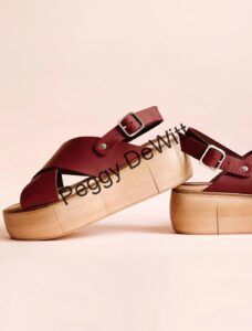 Leather platform sandals