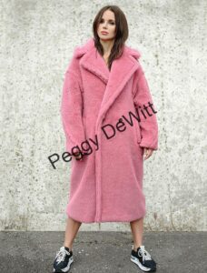 Maxi length borg coat