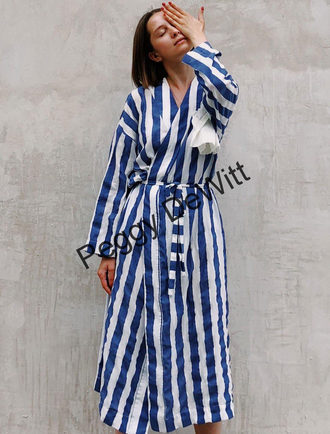 Stripe wrap dress - Image 2