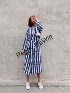 Stripe wrap dress
